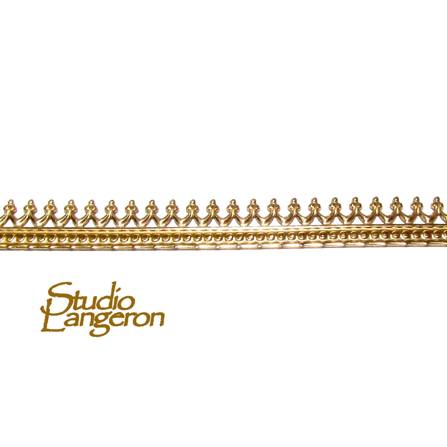 14K Yellow Gold filled Gallery wire, Bezel wire, Gallery ribbon, Gallery pattern, Gold Filled Wire, Gold Filled Setting - 4 inch (10 cm)
