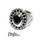 Black onyx man ring 925 sterling silver size 11, single copy, solid silver, natural onyx, man ring, gemstone, Handmade black ring