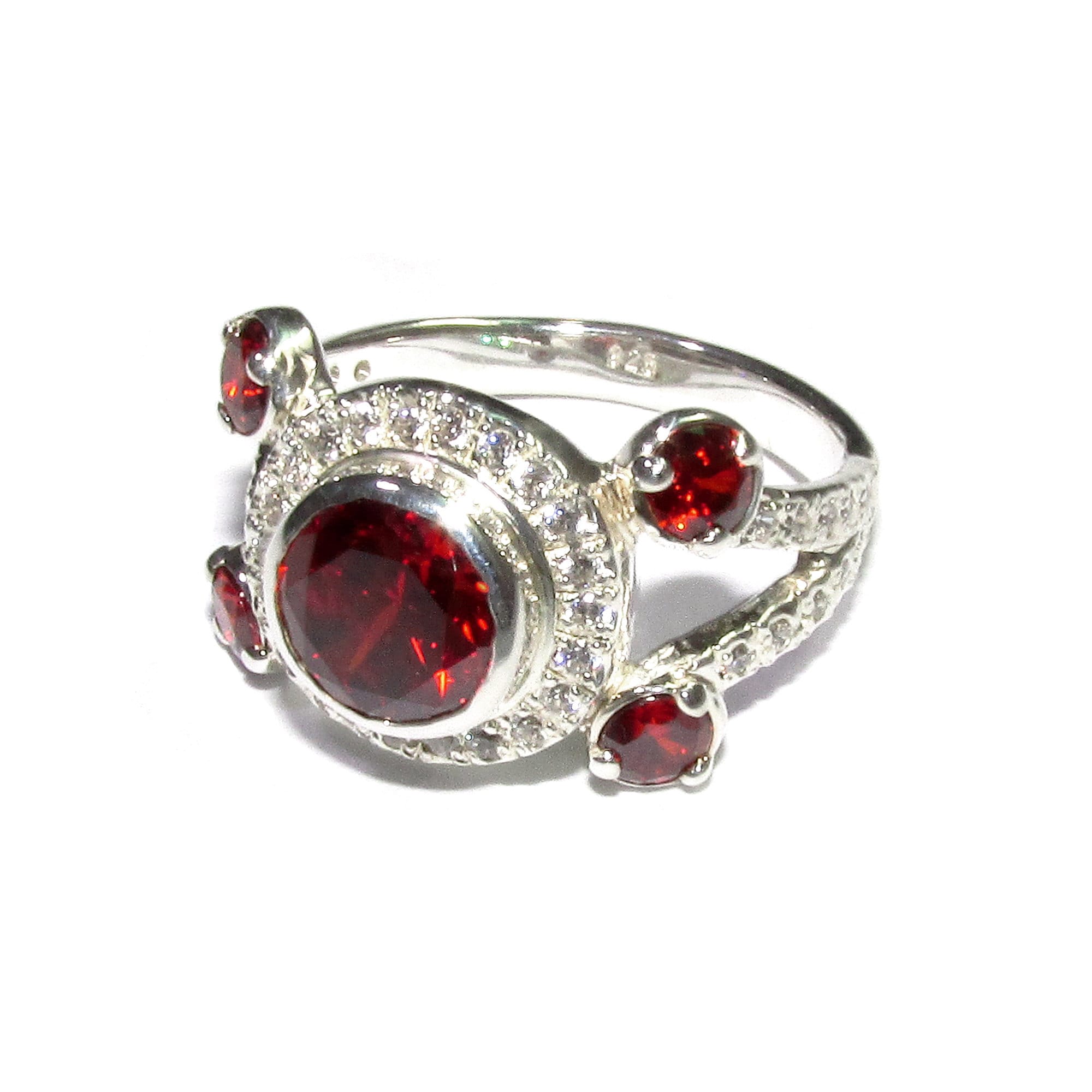 Statement Garnet ring 925 sterling silver size 8, Handmade ring, single copy, sterling silver, Garnet ring,  silver ring, red gemstone