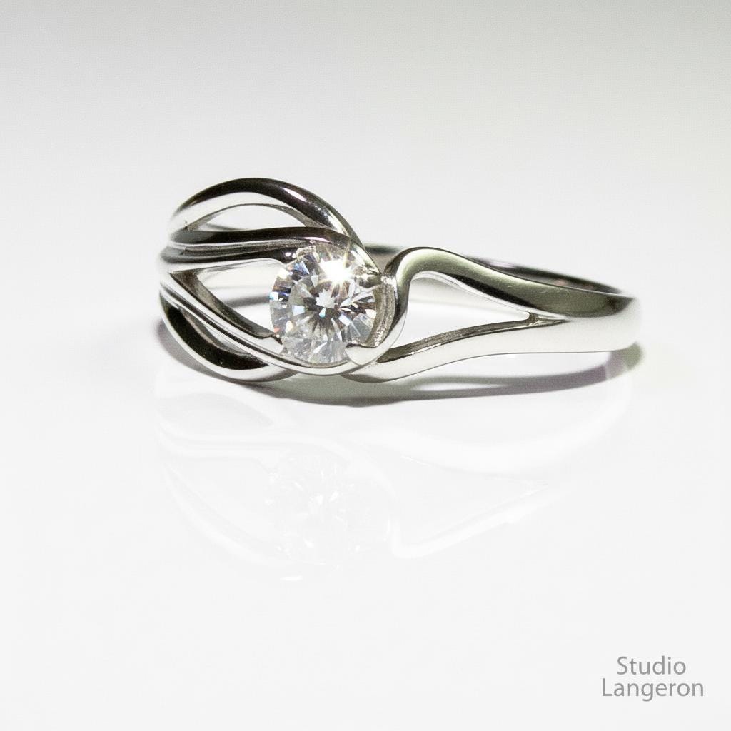 White topaz ring 925 sterling silver size 7, Handmade ring, single copy, sterling silver, White topaz ring, silver ring, Gift ring
