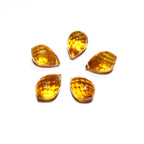 Natural Citrine Teardrop faceted Beads size 12x8 mm, Citrine Gemstone, Jewelry making, Natural Gemstone Teardrop beads - 1 piece