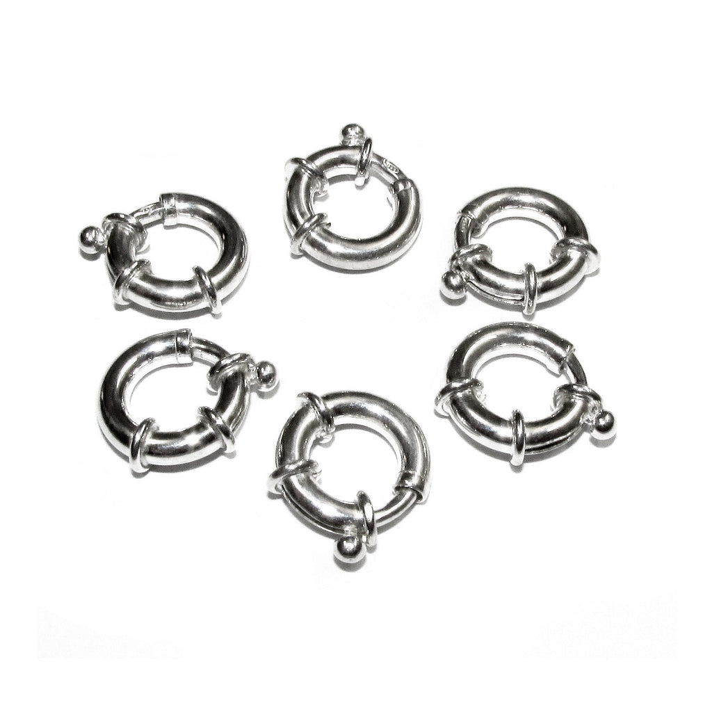 925 Sterling Silver Spring ring Clasps sizes 14 mm, Spring ring clasp, Jewelry making, Sterling silver, 925 Silver clasp, Clasp - 1 piece