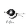 925 Sterling silver Bead smooth Safety Clasp size 10 mm, Silver bead clasp, Jewelry making, Silver Clasp, 925 Sterling silver - 1 piece