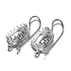 12 mm 925 sterling silver blank earrings with bezel cup and closed ring, Jewelry making, Setting, bezel cup, base earring - 1 pair (2 piece)