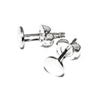 925 Sterling Silver Ear Post with Pad size 3 - 12 mm, Earring Backs Included, Blank earrings, Jewelry making, Earrings - 1 pair (2 pieces)