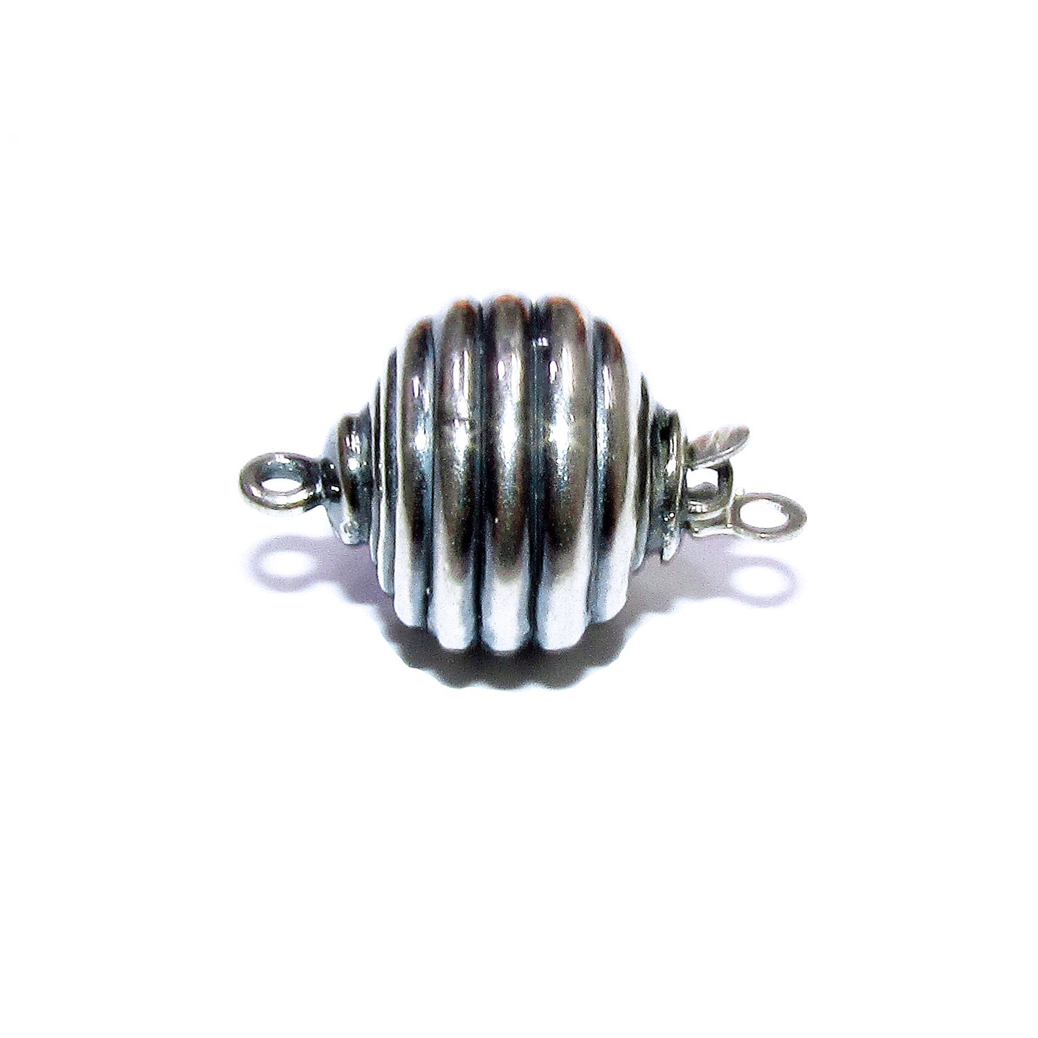 925 Sterling Silver Round Safety Clasp size 11.5 mm, Silver bead clasp, Jewelry making, 925 Sterling silver, Safety round clasp - 1 piece