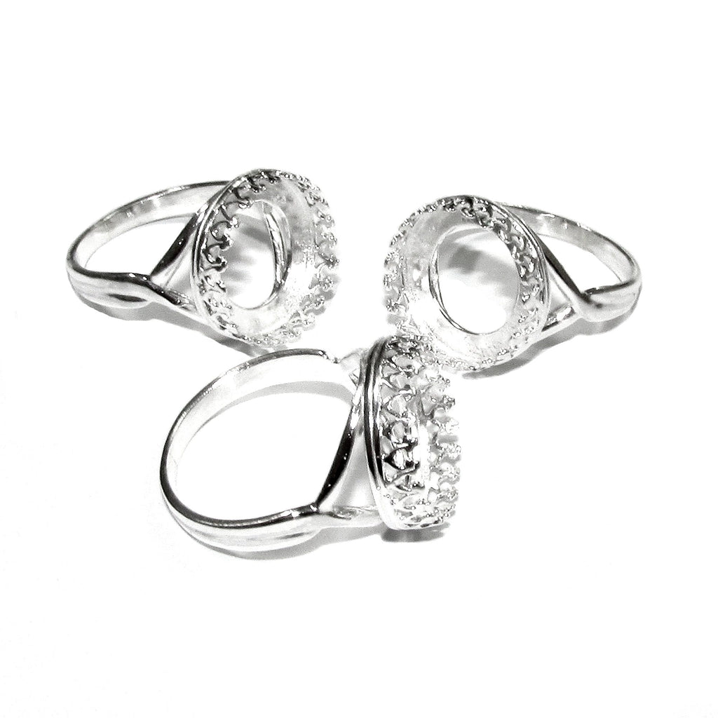 14 mm 925 sterling silver blank ring with bezel cup size 5, 6, 7, 8, Jewelry making, bezel cup, base ring, Setting, silver ring - 1 piece