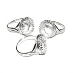 14 mm 925 sterling silver blank ring with bezel cup size 5, 6, 7, 8, Jewelry making, bezel cup, base ring, Setting, silver ring - 1 piece