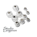925 Sterling Silver Round Stardust Beads size 3, 4, 5, 6, 8, 10, 12 mm, Round Beads, stardust beads, Silver beads, Jewelry making - 1 piece