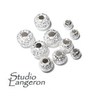 925 Sterling Silver Round Stardust Beads size 3, 4, 5, 6, 8, 10, 12 mm, Round Beads, stardust beads, Silver beads, Jewelry making - 1 piece