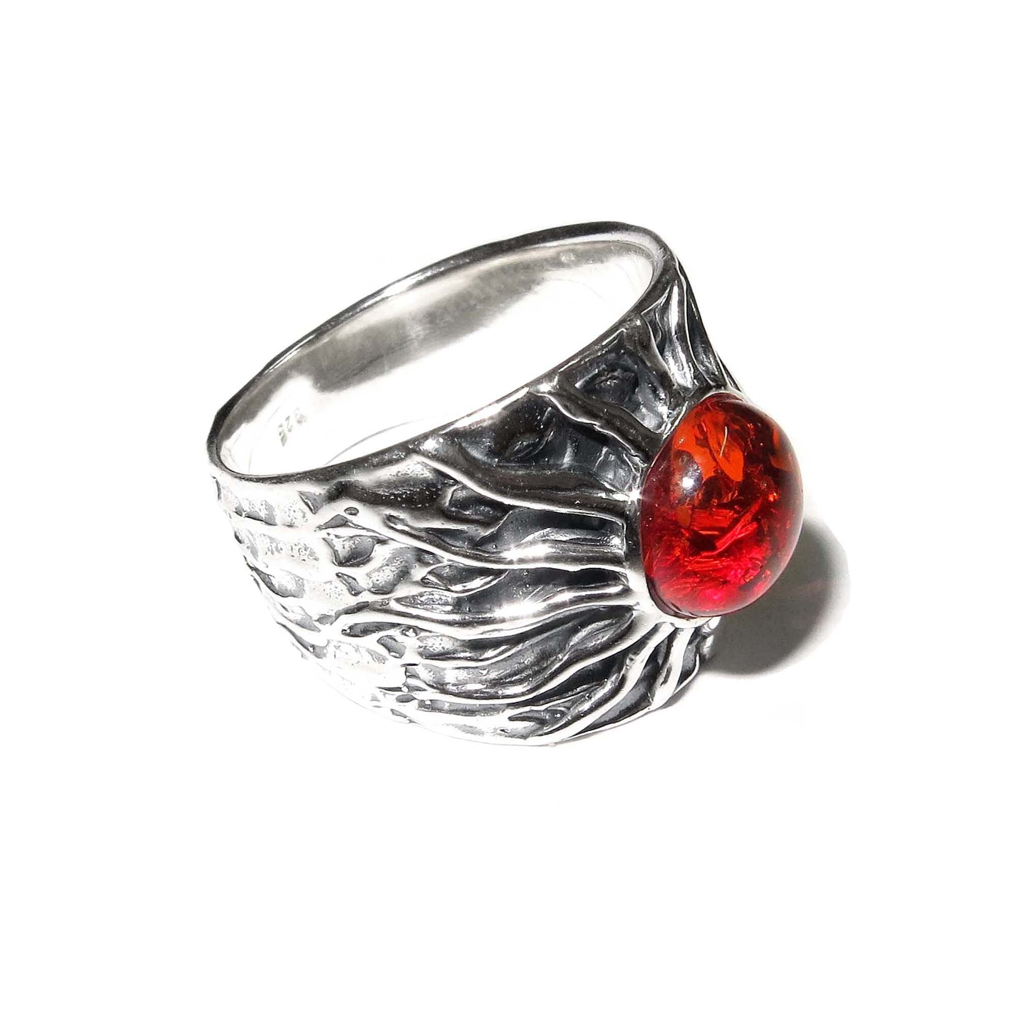 Statement Madagascar Copal ring 925 sterling silver size 7, Handmade ring, single copy, 925 Sterling silver, Madagascar Copal, gemstone