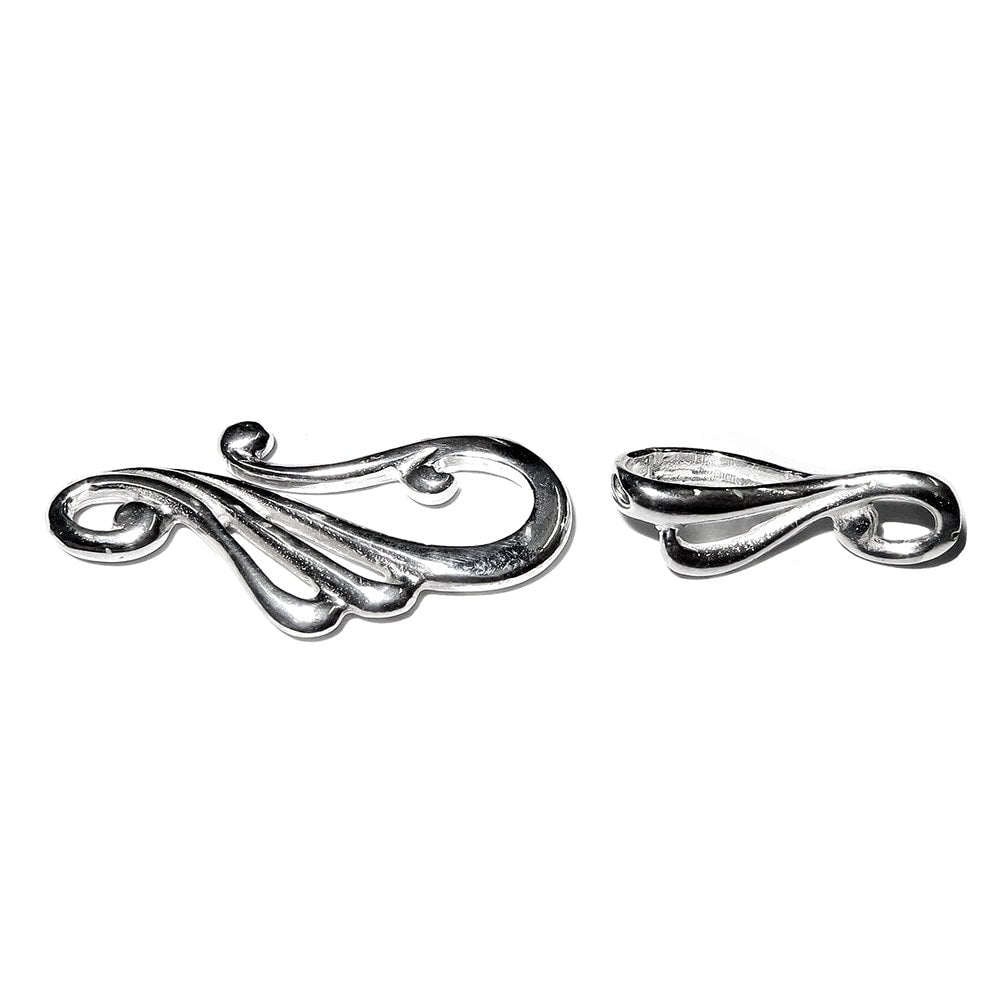 925 Sterling Silver Hook Eye Clasps, Silver clasp, Clasp, Clasps, Hook eye clasp, Clasps, Jewelry making, 925 Silver clasp - 1 piece