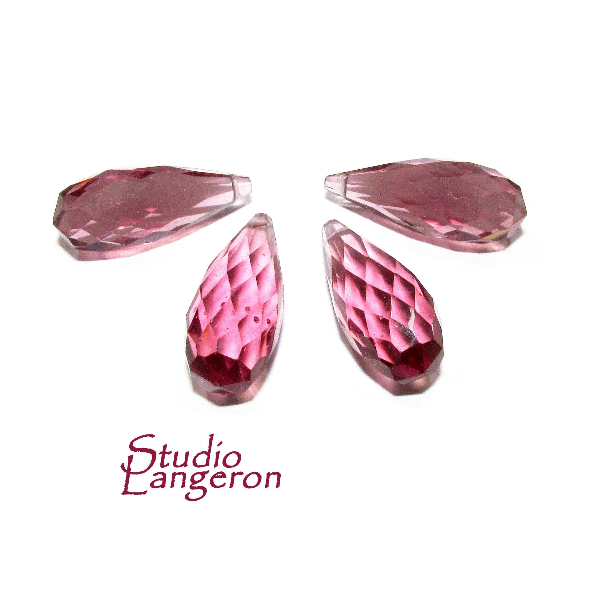 Natural Kunzite Teardrop faceted Beads size 20x8 mm, Kunzite Gemstone, Jewelry making, Natural Gemstone Teardrop beads - 1 piece