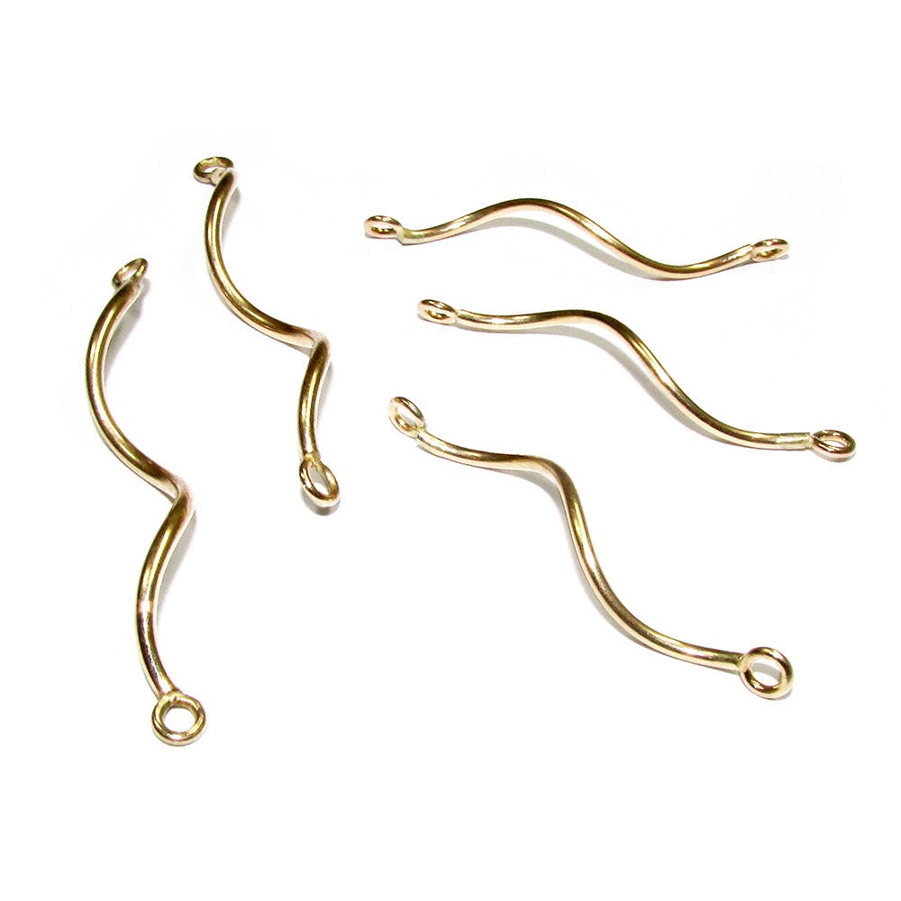 14K Gold Filled Spiral Tube Link Component, tube link, tubes gold filled, tube, Jewelry making, tubes connectors, gold filled - 1 piece