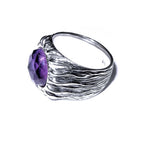 Amethyst ring 925 sterling silver, size 4 1/2, Handmade ring, single copy, Statement ring, Natural amethyst, silver ring, gemstone