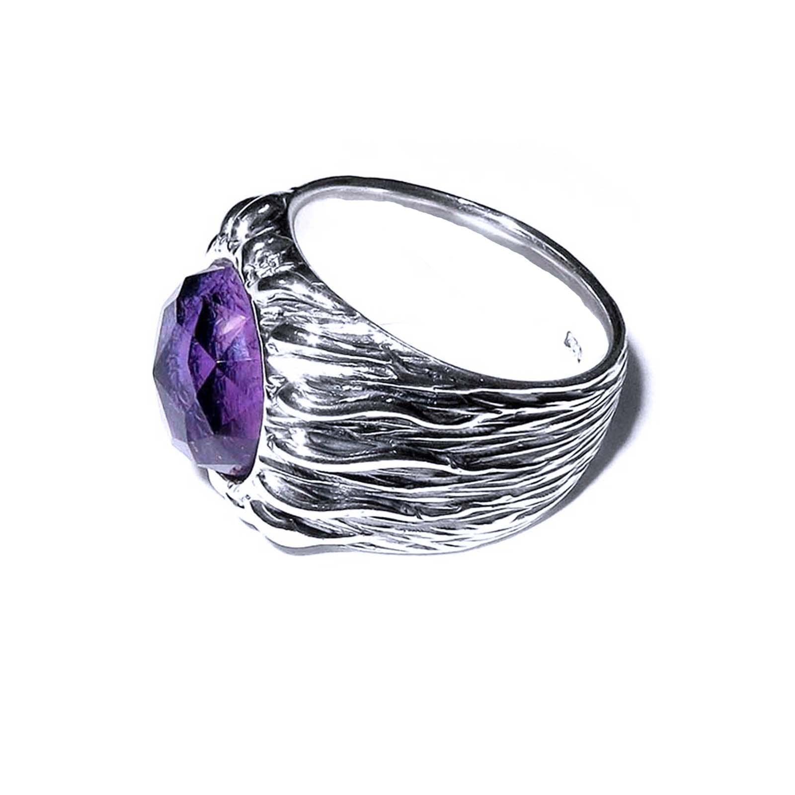 Amethyst ring 925 sterling silver, size 4 1/2, Handmade ring, single copy, Statement ring, Natural amethyst, silver ring, gemstone