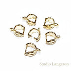 14K Yellow Gold Filled Decorative Pinch Pendant Bail size 9.0x5.0mm, Jewelry Making, Bail gold filled - 1 piece