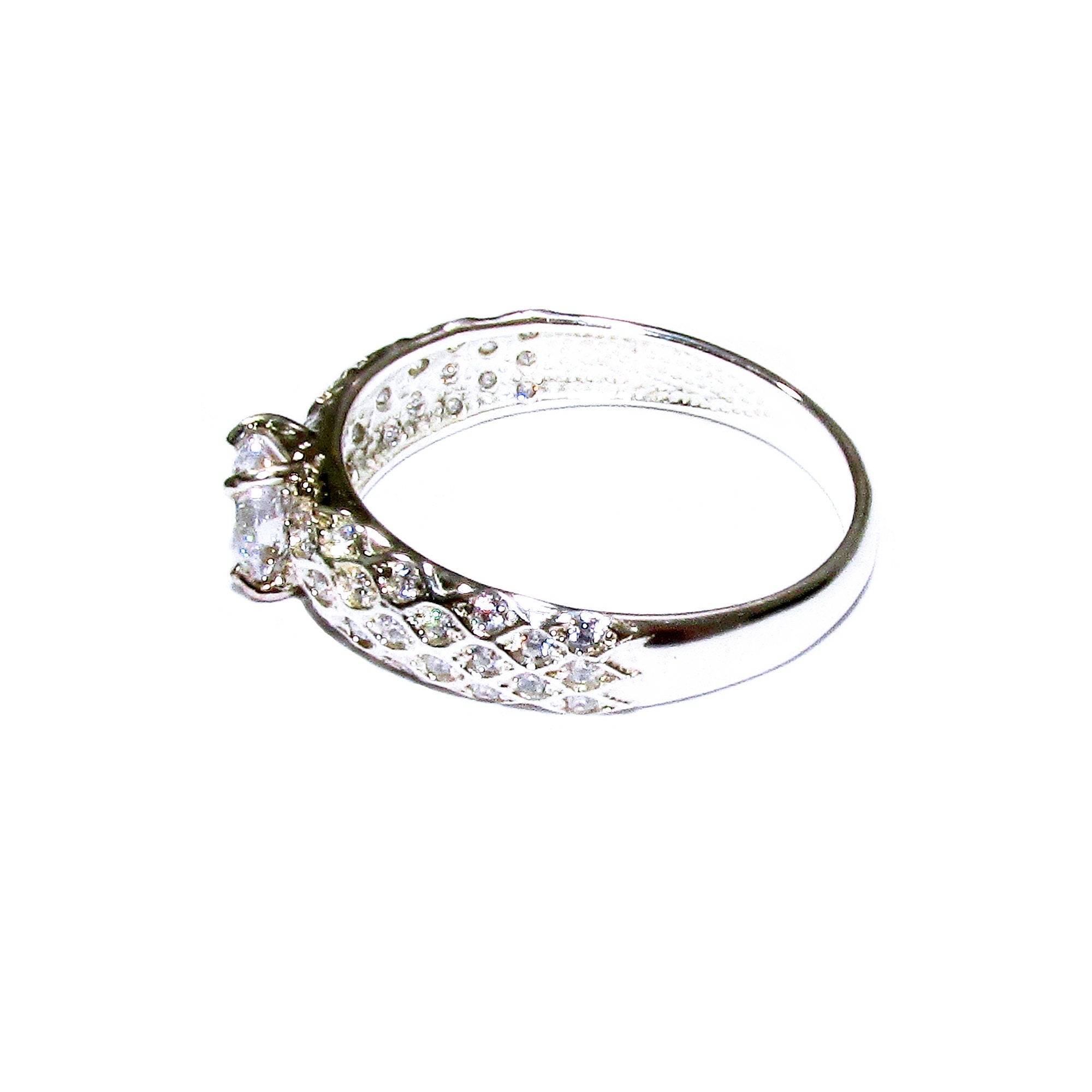White topaz ring 925 sterling silver size 8 1/2, Handmade ring, single copy, sterling silver, White topaz ring, silver ring, Gift ring