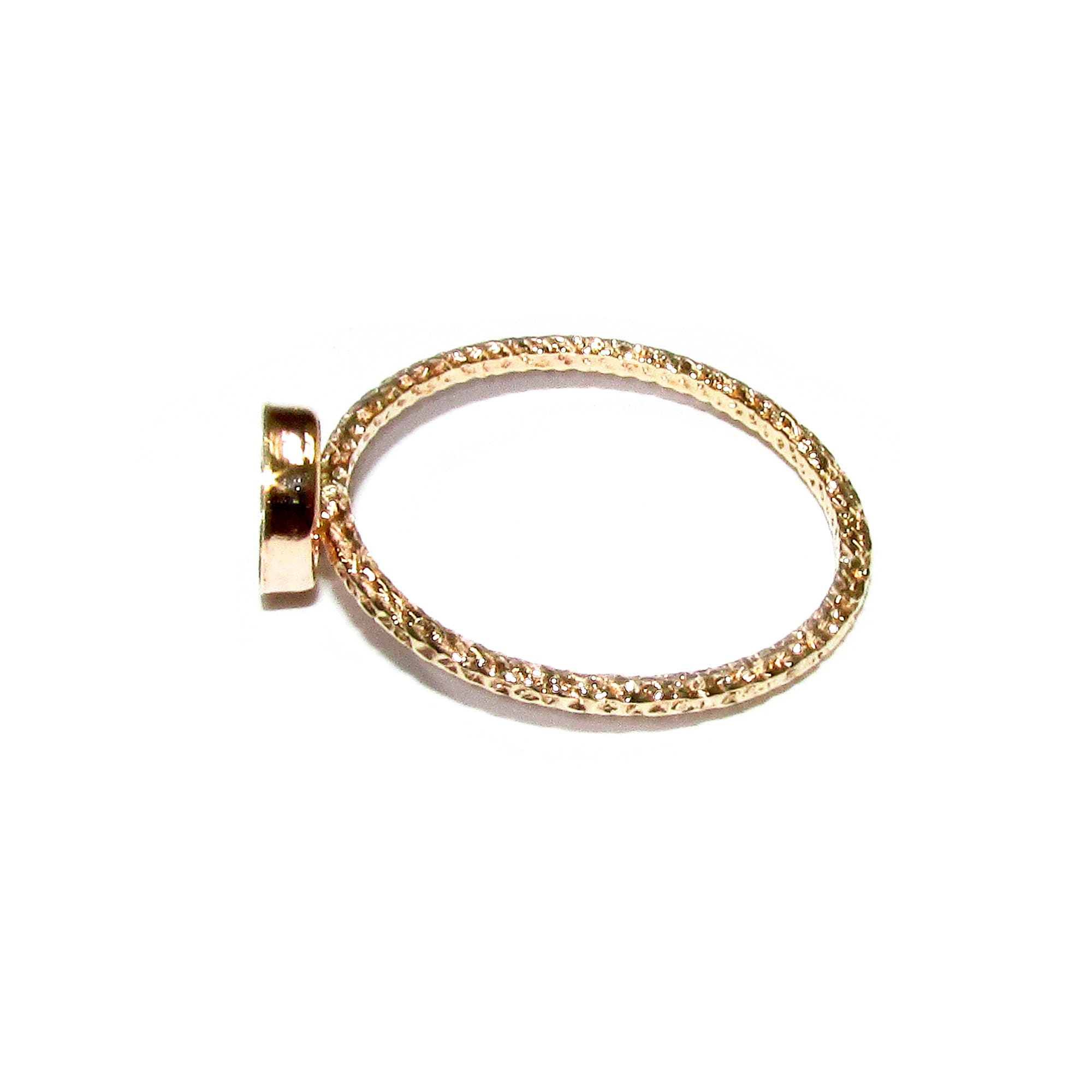 14K Yellow gold filled decorative blank ring with bezel cup 6mm size 4 - 11, Base ring, Bezel cup, Setting, Jewelry making - 1 piece