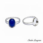 925 Sterling silver blank ring with bezel cup 7x9mm size 4, 5, 6, 7, 8, 9, 10, 11, Jewelry making, bezel cup, base ring, Setting - 1 piece