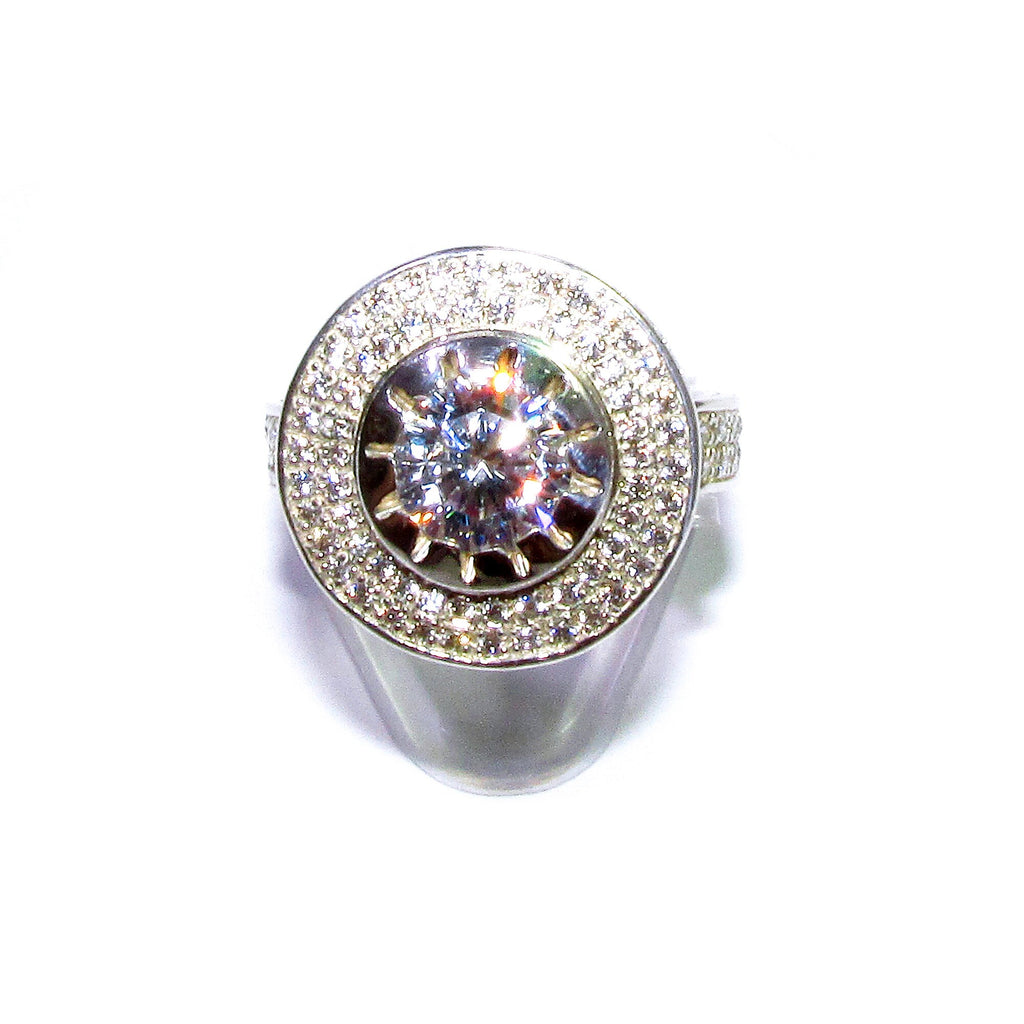 Statement White topaz ring 925 sterling silver size 7, Handmade ring, single copy, Sterling silver, Natural White topaz, White gemstone