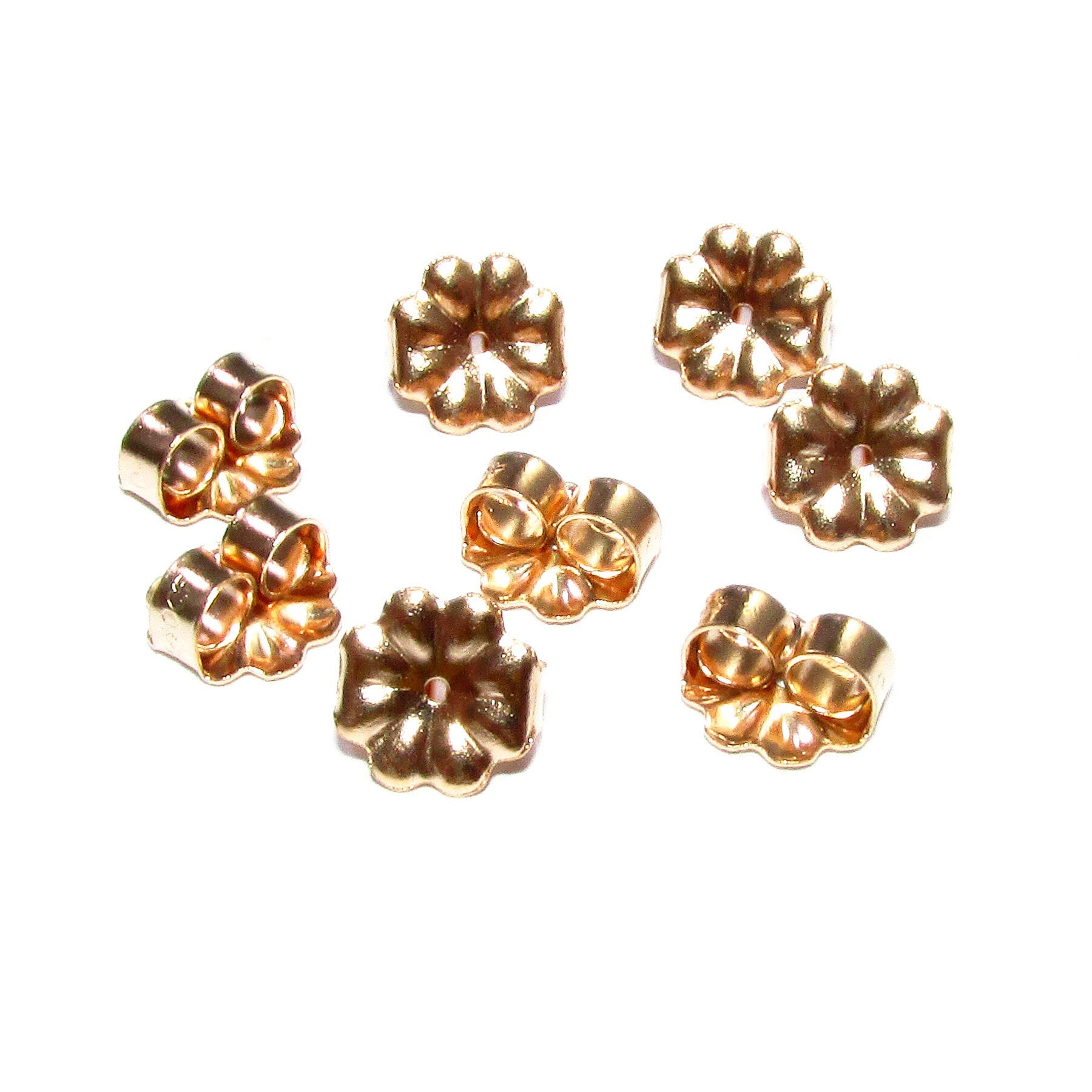 14K Rose Gold Filled large Friction Ear Nuts, Earring Backs, Earring components, Jewelry making, Rose gold filled - 1 pair (2 pieces)
