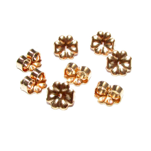 14K Rose Gold Filled large Friction Ear Nuts, Earring Backs, Earring components, Jewelry making, Rose gold filled - 1 pair (2 pieces)