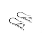 925 Sterling Silver Ear Wire with Pinch bail Mounting, Silver Ear wire, Silver earrings, Jewelry making, Sterling silver - 1 pair (2 pieces)