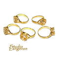 14K Yellow gold filled open blank ring with bezel cup 8 mm, base ring, Setting, bezel cup, jewelry making, ring gold filled - 1 piece