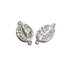 Sterling Silver Tree of Life Connector: 925 Jewelry Link (2.5x1.3 cm)