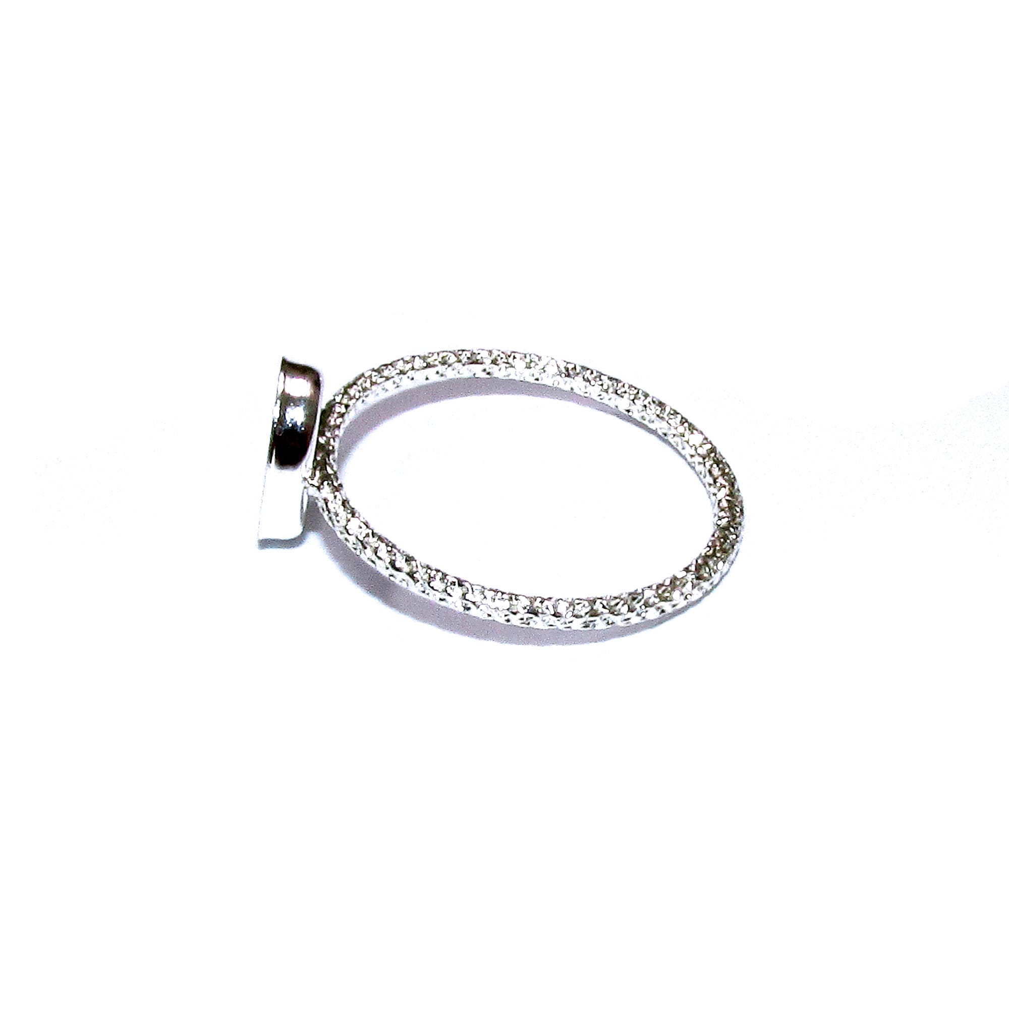 925 Sterling silver blank ring with bezel cup 6x8mm size 4, 5, 6, 7, 8, 9, 10, 11, Jewelry making, bezel cup, base ring, Setting - 1 piece