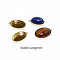 14K Yellow solid gold Oval Bezel Cup size 6x8, 8x10, 10x12, 10x14mm, Oval Bezel cup, Jewelry making, Solid gold bezel cups - 1 piece