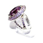 Statement Amethysts ring 925 sterling silver size 8 1/2, Handmade ring, single copy, sterling silver, Amethysts, silver ring, Amethyst ring