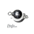 925 Sterling silver Bead smooth Safety Clasp size 8 mm, Silver bead clasp, Jewelry making, Silver Clasp, 925 Sterling silver - 1 piece
