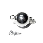 925 Sterling silver Bead smooth Safety Clasp size 8 mm, Silver bead clasp, Jewelry making, Silver Clasp, 925 Sterling silver - 1 piece