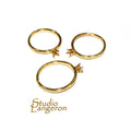 14K Yellow gold filled open blank ring with 4-prong setting 3.0 mm, Base ring, ring gold filled, Jewelry making, Setting, Mounting - 1 piece
