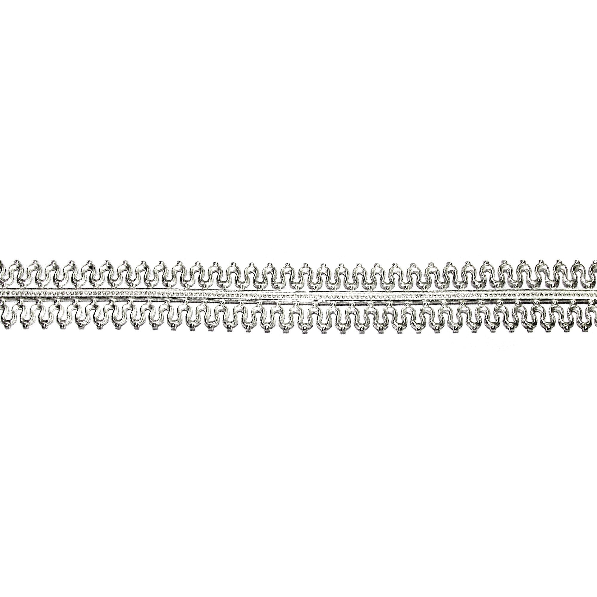 935 Argentium Silver Bezel wire, Gallery wire, Gallery ribbon, Gallery pattern, Jewelry making, Setting, Silver wire - 4 inch (10 cm)