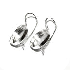 16 mm 925 sterling silver blank earrings, Jewelry making, Setting, bezel cup, base earrings, 925 sterling silver - 1 pair (2 pieces)