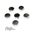 925 Sterling silver Round flat beads size 7.0x2.7 mm, Flat beads, Beads for bracelets, 925 Silver beads, Jewelry making, Beads - 1 piece