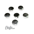 925 Sterling silver Round flat beads size 7.0x2.7 mm, Flat beads, Beads for bracelets, 925 Silver beads, Jewelry making, Beads - 1 piece