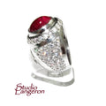 Statement African ruby ring 925 sterling silver size 8 1/2, Handmade ring, single copy, 925 sterling silver, Natural African ruby, gemstone