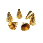 14K Gold Filled Large Bead Cones, Beading, Bead cone, Cones Gold filled, Jewelry making, End caps, Gold filled cone - 1 pair (2 pieces)