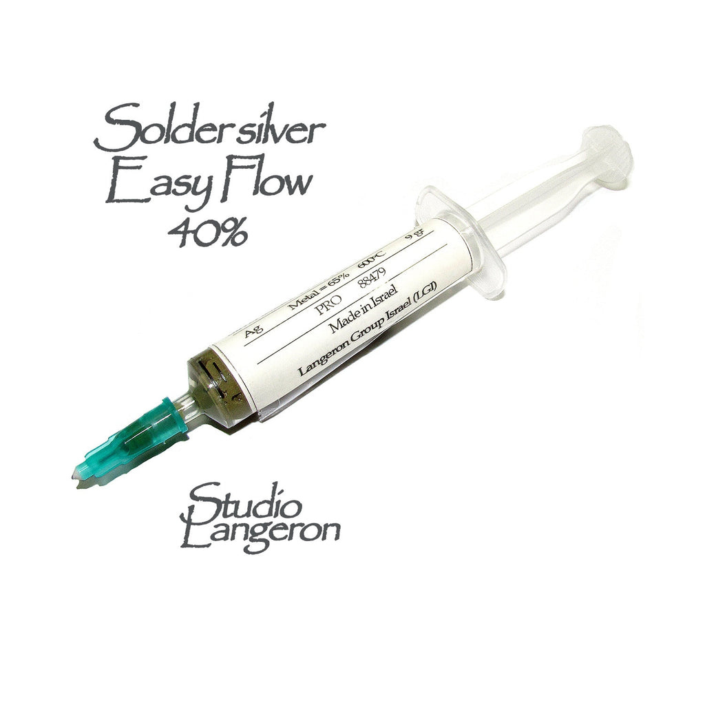 Silver Solder Paste 9 g Extra Easy Syringe silver 40%, Melting Point 600, solder silver syringe, solder, Jewelry making - 1 piece