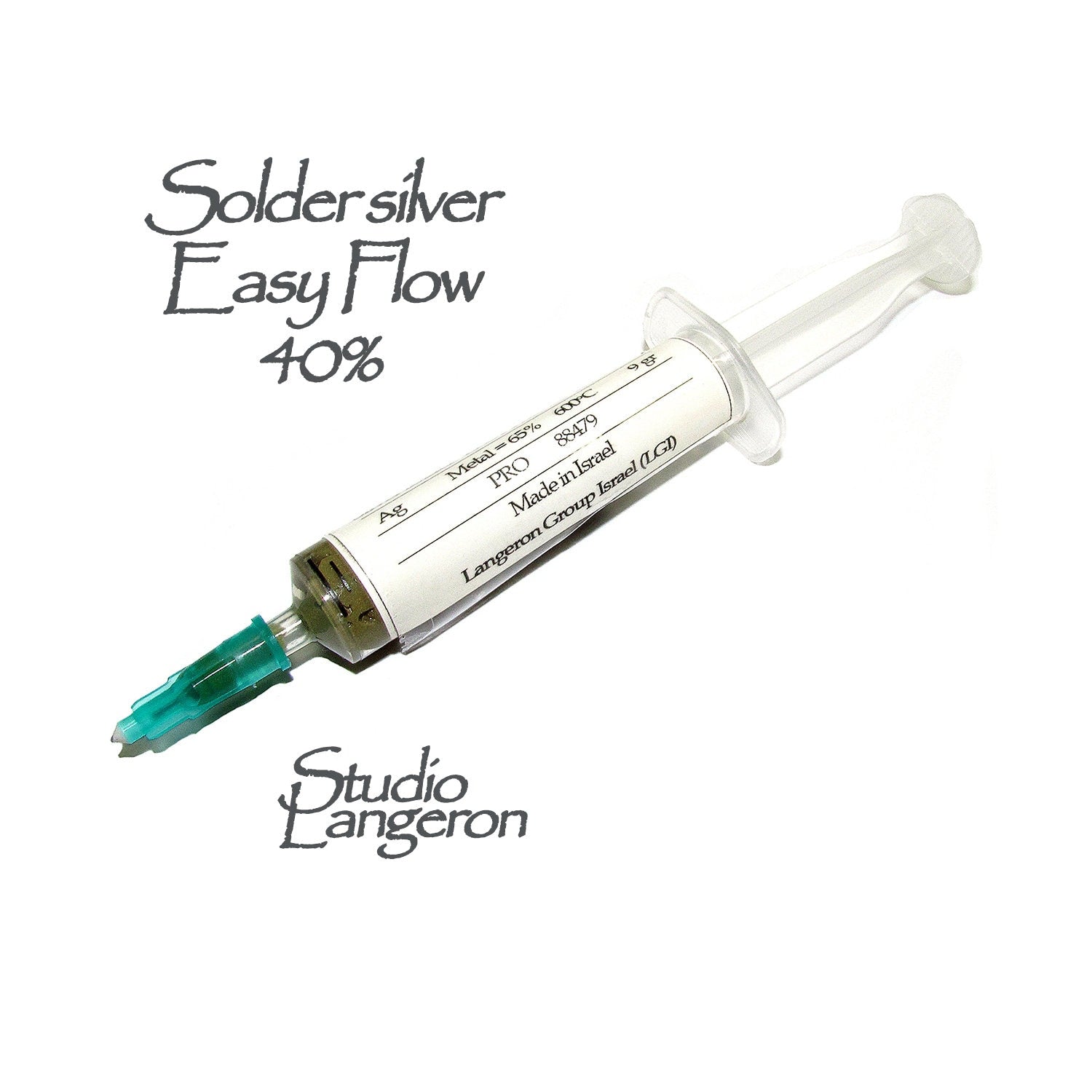 Silver Solder Paste 9 g Extra Easy Syringe silver 40%, Melting Point 600, solder silver syringe, solder, Jewelry making - 1 piece