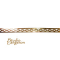 14K Yellow Gold filled Gallery wire, Bezel wire, Gallery ribbon, Gallery pattern, Jewelry making, Gold Filled Setting - 4 inch (10 cm)