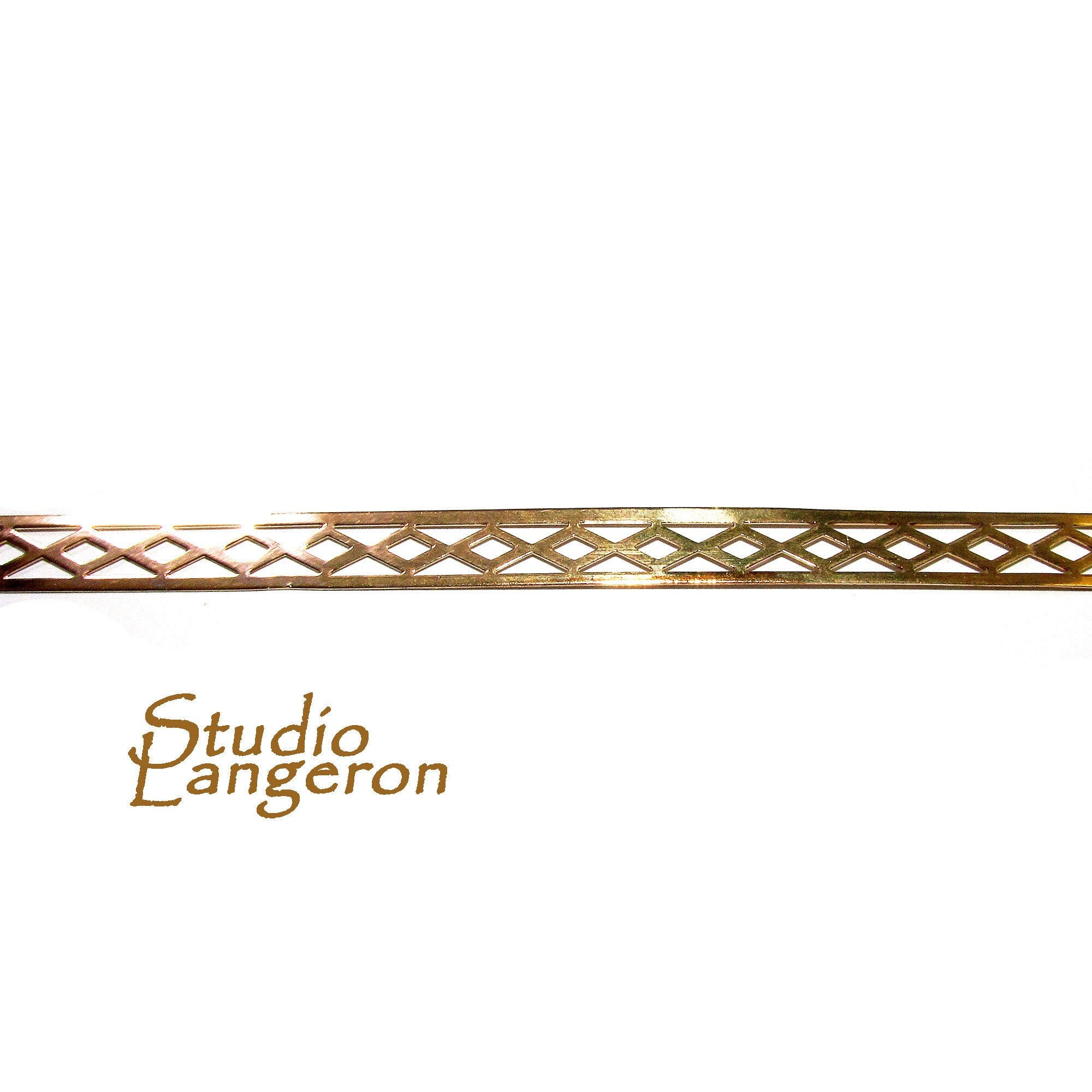 14K Yellow Gold filled Gallery wire, Bezel wire, Gallery ribbon, Gallery pattern, Jewelry making, Gold Filled Setting - 4 inch (10 cm)