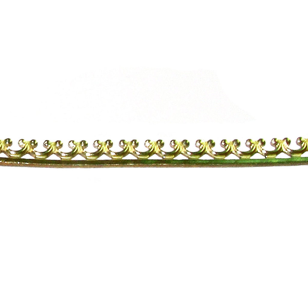 14K Yellow Gold filled Gallery wire, Bezel wire, Gallery ribbon, Gallery pattern, Jewelry making, Gold Filled Setting - 4 inch (10 cm)