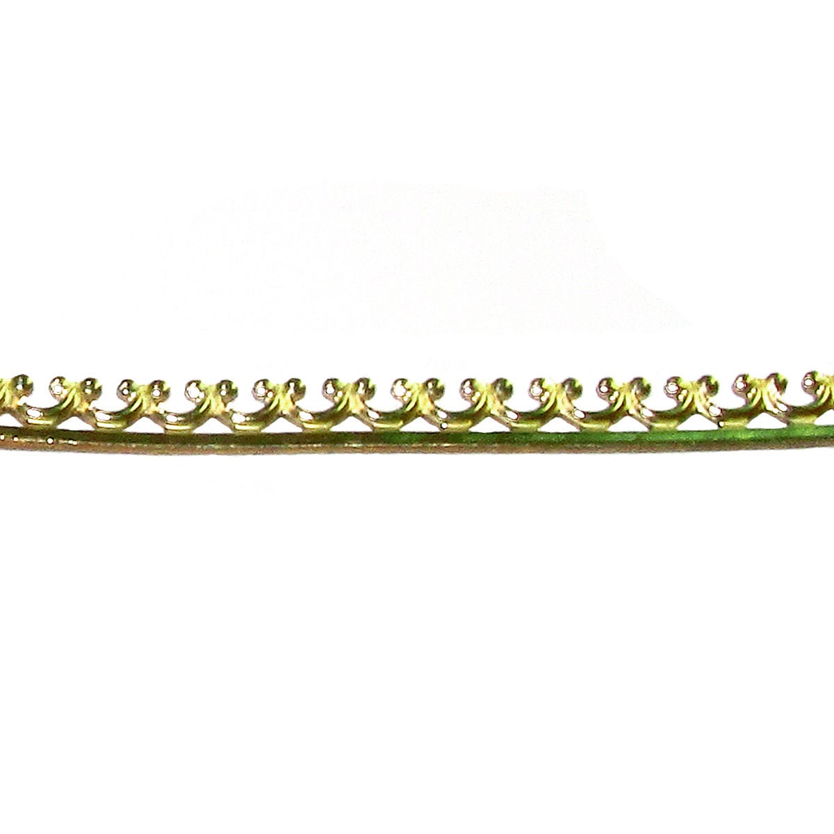 14K Yellow Gold filled Gallery wire, Bezel wire, Gallery ribbon, Gallery pattern, Jewelry making, Gold Filled Setting - 4 inch (10 cm)