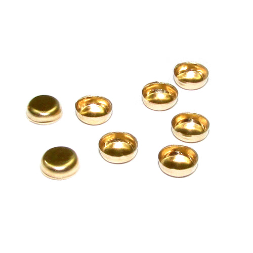 10 pcs 14K Yellow gold filled Round Bezel Cups size 4.0 mm, Bezel cup, Jewelry making, Setting, Gold filled bezel cup, Mounting
