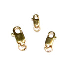 14K Yellow solid Gold Oval Lobster Clasp, Gold clasp, Lobster clasp, 14K Solid gold, Jewelry making, 14K Gold findings - 1 piece